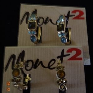 Money 2 earrings 2 set new